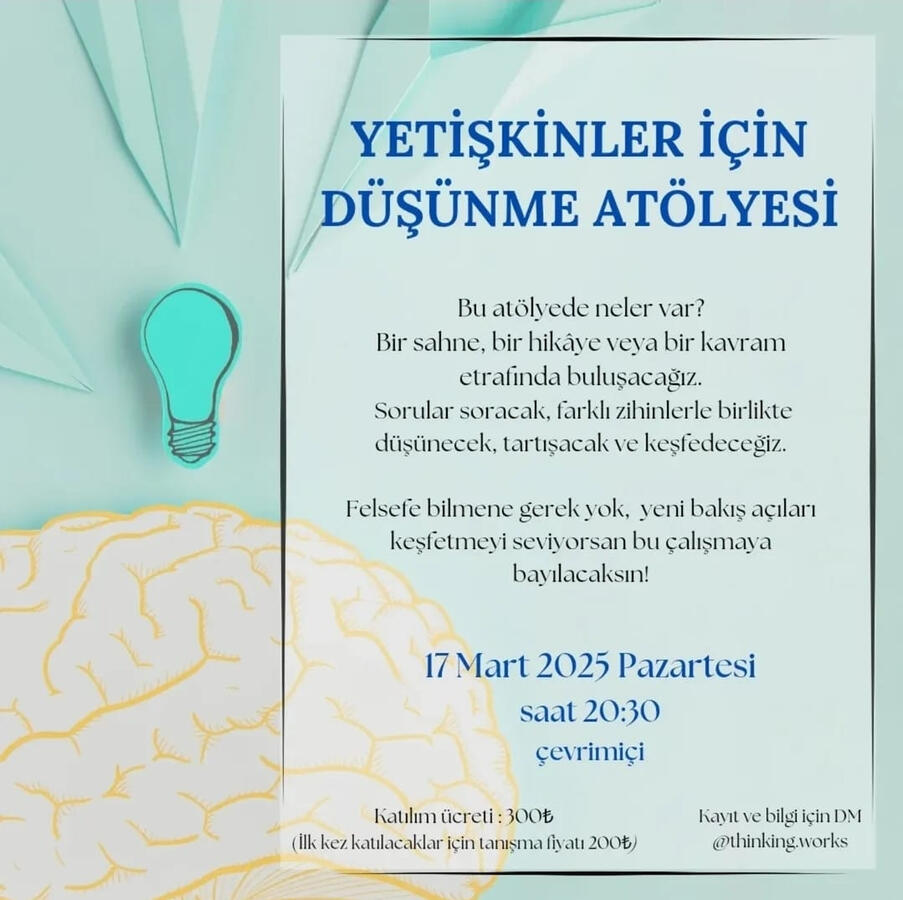 Yetişkinler için P4C Atölyesi Mart 2025